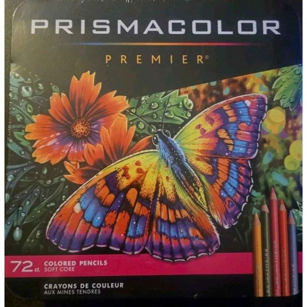 NEW - Prismacolor Premier Soft-Core Colored Pencils, 72-Count Tin